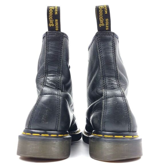 DR. MARTENS 1460 Black Smooth Leather Workwear Grunge Goth Combat Boots Punk 7 - Picture 6 of 10